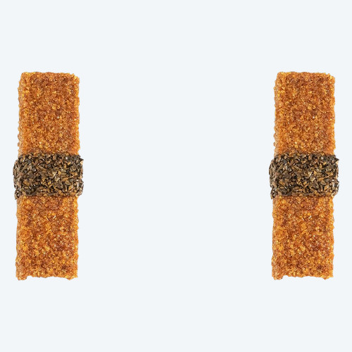 Pair of "Honey" wall lights in amber and tiger's eye. Contemporary. LS60042086G