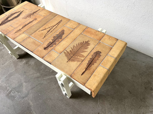 Roger Capron rectangular coffee table, Vallauris France 1960