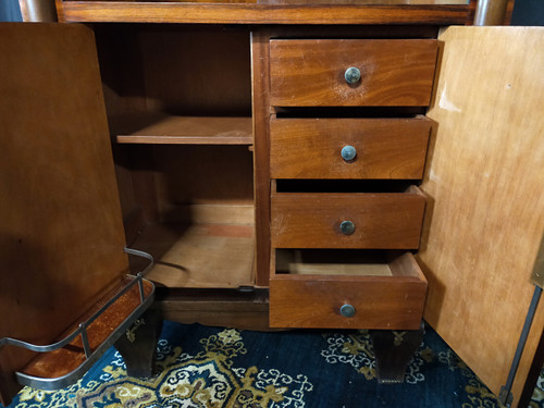 Jules Leleu, in the taste, Art Deco display case in rosewood