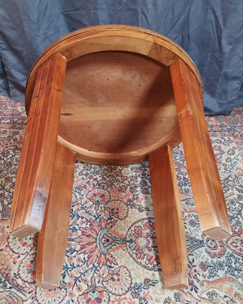 Art Deco side table in solid walnut