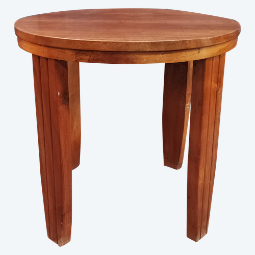 Art Deco side table in solid walnut