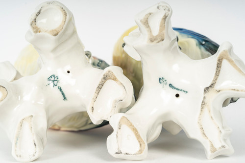 A pair of porcelain subjects two parrots Manufacture SAXE - Karl Ens Volkstedt,