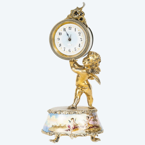 Un bellissimo orologio in miniatura in argento massiccio