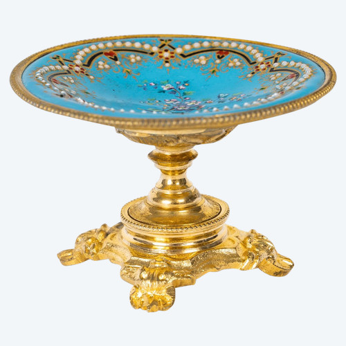 A beautiful Miniature enamel footed cup, circa 1880