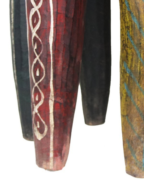 Tabouret NUPE à 8 pieds du Nigéria (noir)
