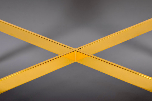 Pair of gilded brass coffee tables