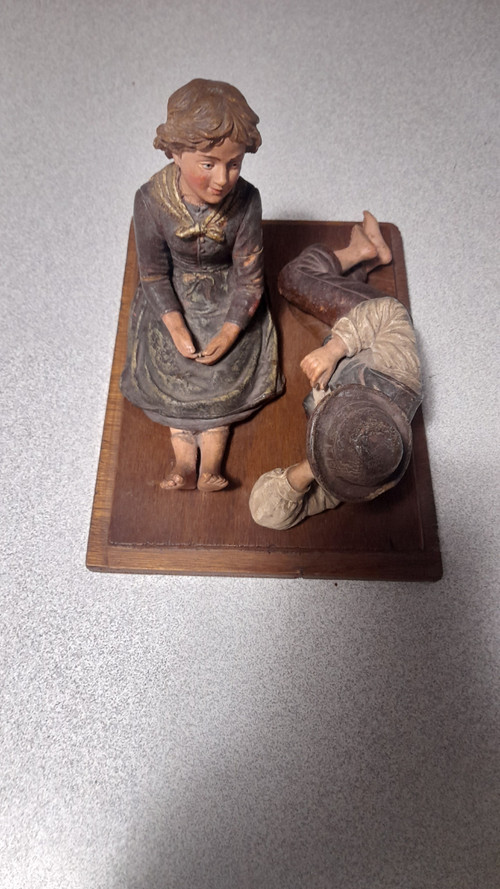 Personaggi in terracotta di Bernard Bloch 1836-19009