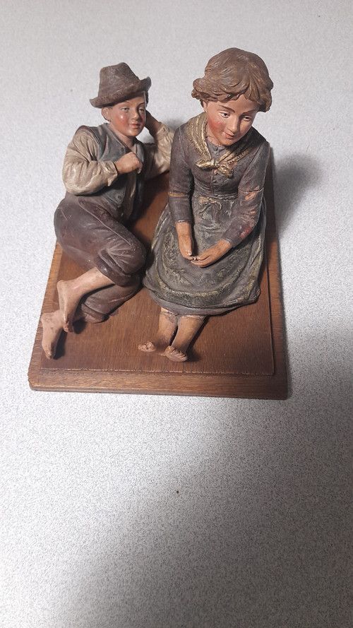 Personaggi in terracotta di Bernard Bloch 1836-19009