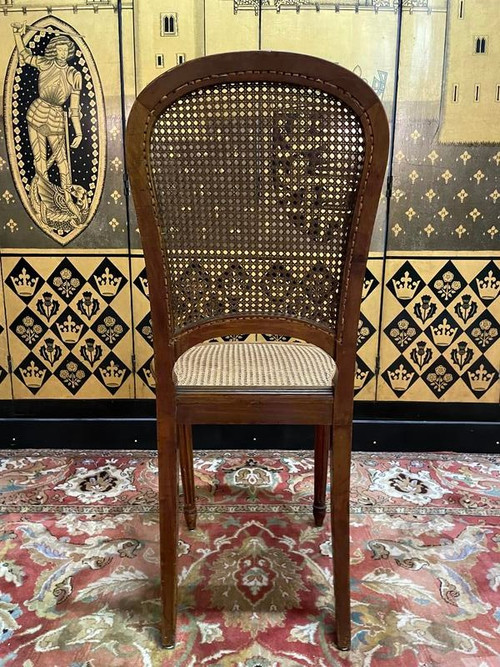 Suite di 6 sedie in stile Luigi XVI in Cannage - Canes