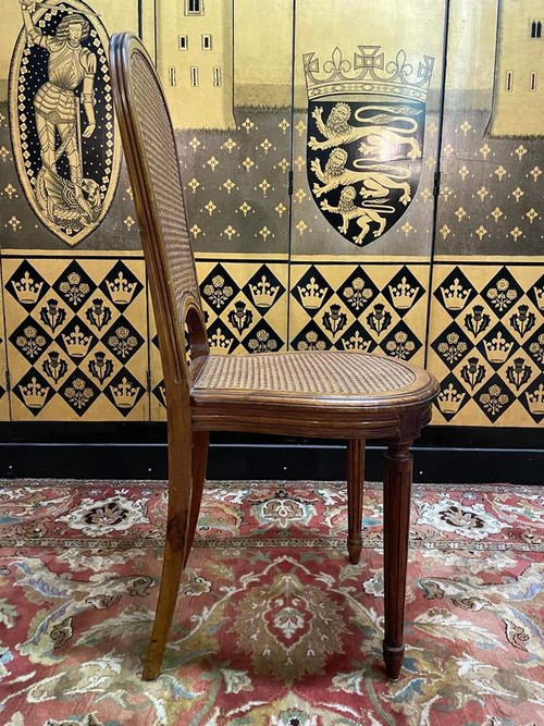 Suite di 6 sedie in stile Luigi XVI in Cannage - Canes