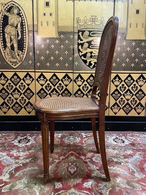Suite di 6 sedie in stile Luigi XVI in Cannage - Canes