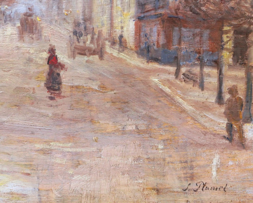 Jean-Louis PLUMET, dit Jean PLUMET, Boulevard animé à Paris, hiver