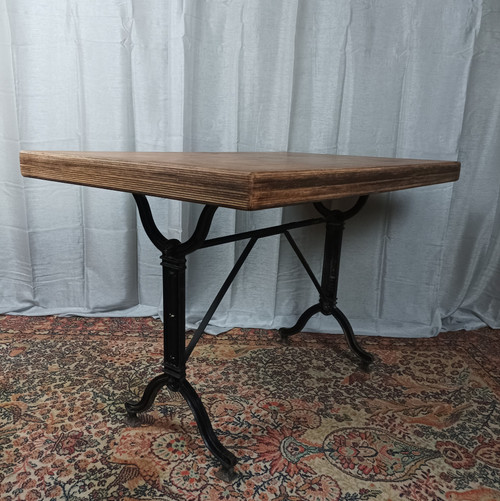 SEREX metal and wood bistro table, 1920