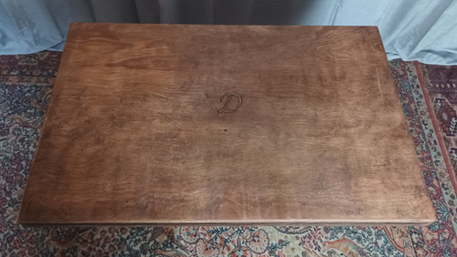 SEREX metal and wood bistro table, 1920