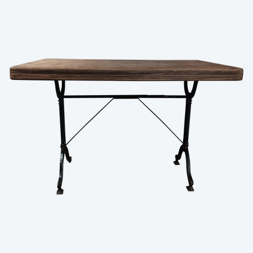 SEREX metal and wood bistro table, 1920