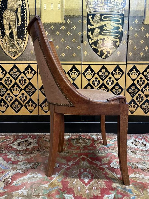 Set of 6 Empire gondola chairs in mahogany