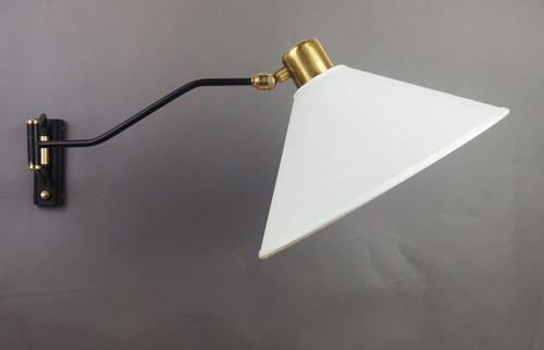 Lampada da parete orientabile di René Mathieu per Lunel