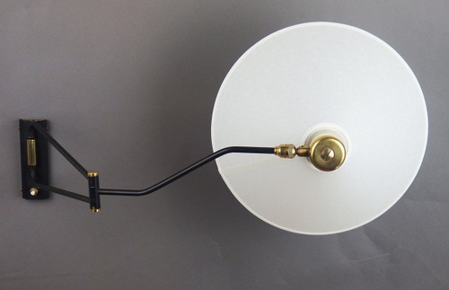Lampada da parete orientabile di René Mathieu per Lunel