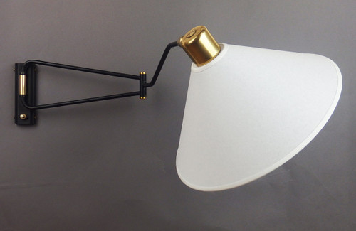Lampada da parete orientabile di René Mathieu per Lunel