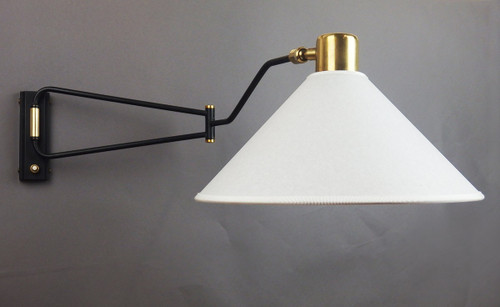 Lampada da parete orientabile di René Mathieu per Lunel
