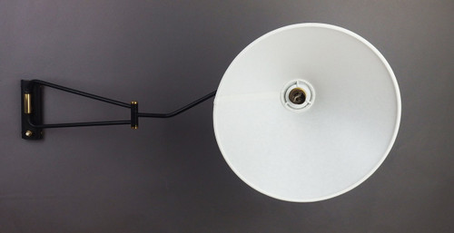 Lampada da parete orientabile di René Mathieu per Lunel