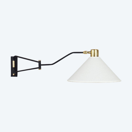 Lampada da parete orientabile di René Mathieu per Lunel