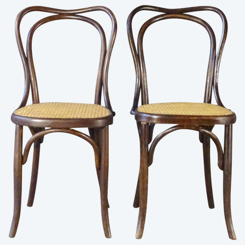 Due sedie da bistrot Fischel N°230 1/2 - 1930 no Thonet