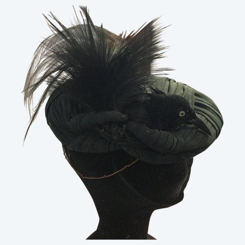 Evening hat with bird