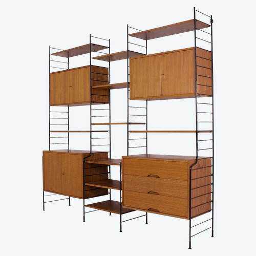“W.H.B” modular wall shelf bookcase