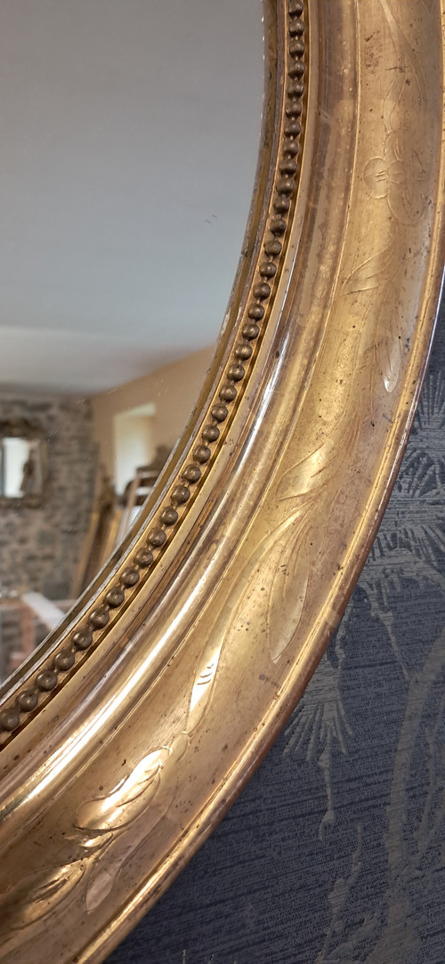 Small oval Louis Philippe mirror 66x 57