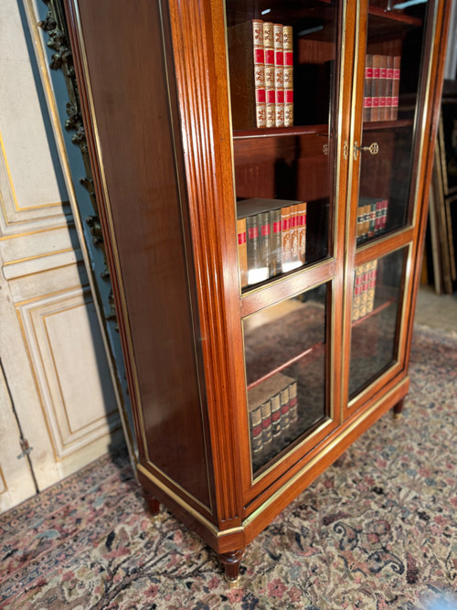 Libreria Luigi XVI in mogano inizi del XIX secolo 