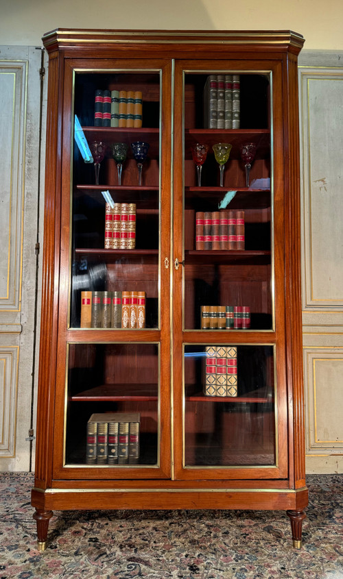Libreria Luigi XVI in mogano inizi del XIX secolo 