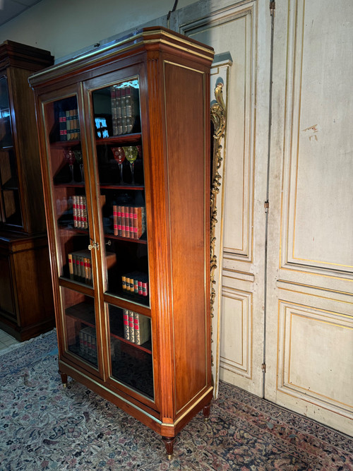 Libreria Luigi XVI in mogano inizi del XIX secolo 