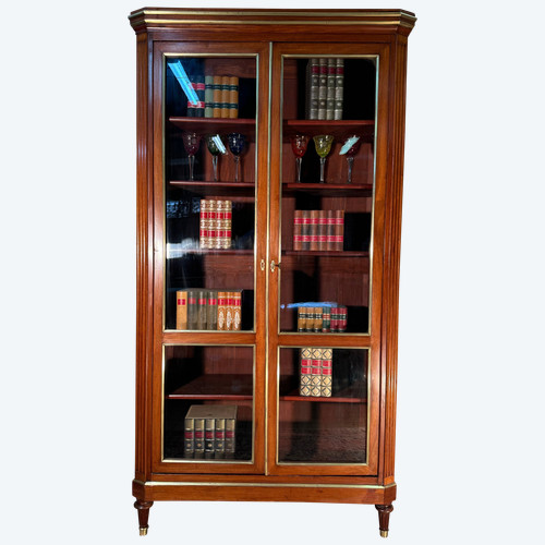 Libreria Luigi XVI in mogano inizi del XIX secolo 