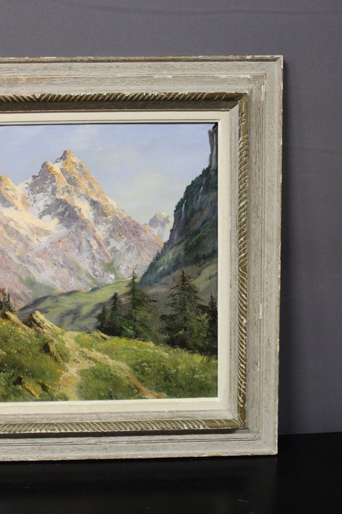 Öl auf Leinwand Berglandschaft von Johannes Gebhardt