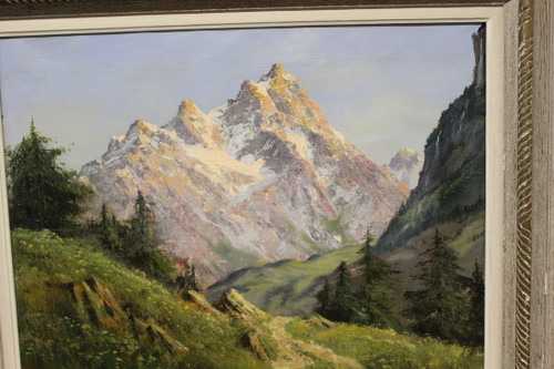 Öl auf Leinwand Berglandschaft von Johannes Gebhardt