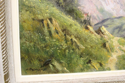 Öl auf Leinwand Berglandschaft von Johannes Gebhardt