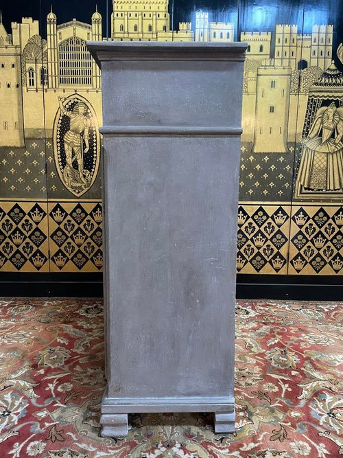 Credenza alta Luigi Filippo rechampi dipinta a patina