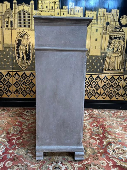 Credenza alta Luigi Filippo rechampi dipinta a patina