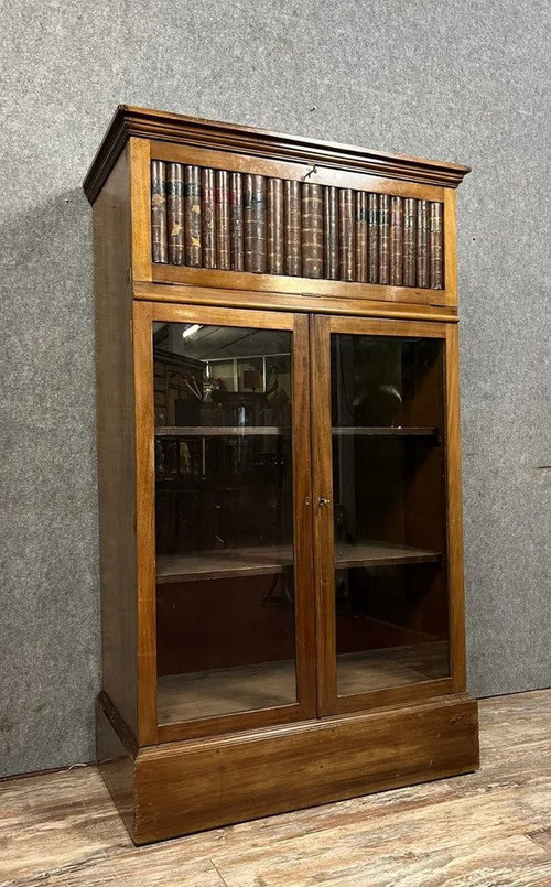 Bibliothèque de notaire a secrétaire dissimulé époque Napoléon III vers 1860