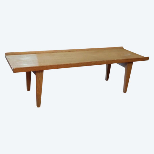 Table basse design  années 1950  En chêne clair