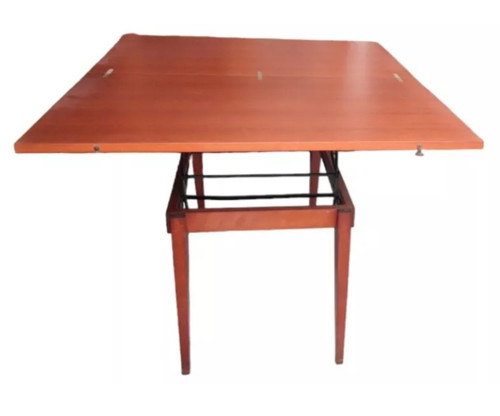 Table À Système Portefeuille design années 1950/1960  Plaquage acajou