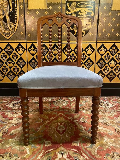 Suite di 6 sedie d'epoca del restauro "Chapelet"