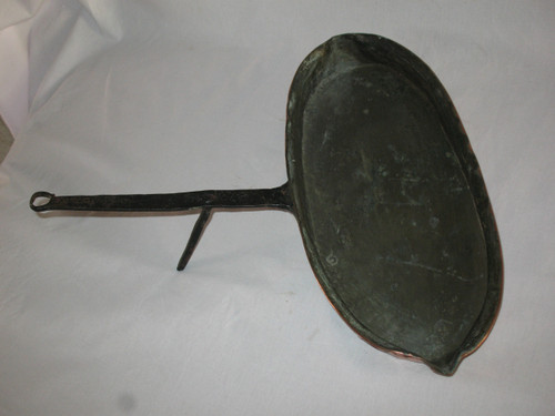 Lèche Frites En Cuivre étamé Et Fer Forgé époque 18ème