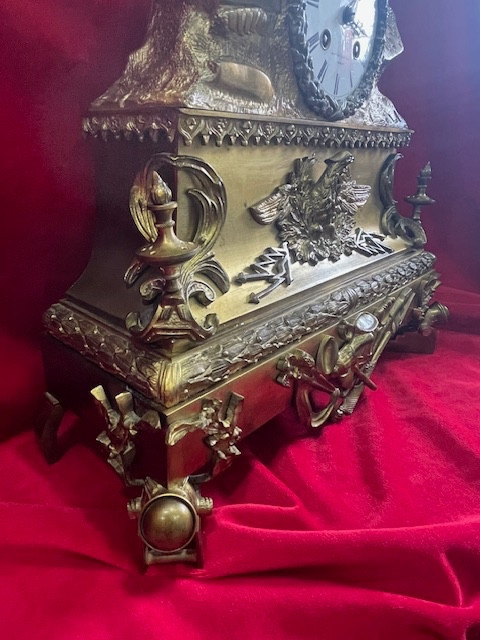 Gilded bronze clock Napoleon 1st on horseback