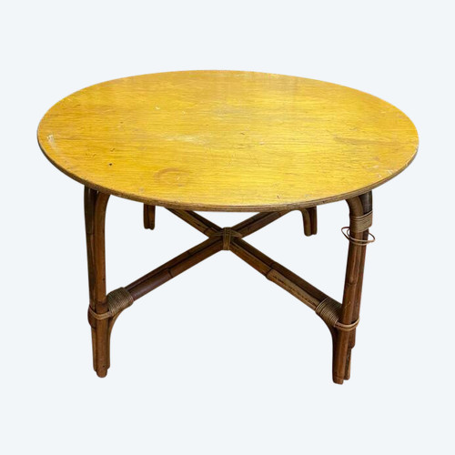Table se jardin en bambou et chêne