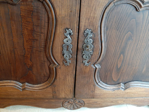 Buffet de Chasse Double-Corps en Châtaignier - Epoque XVIIIème