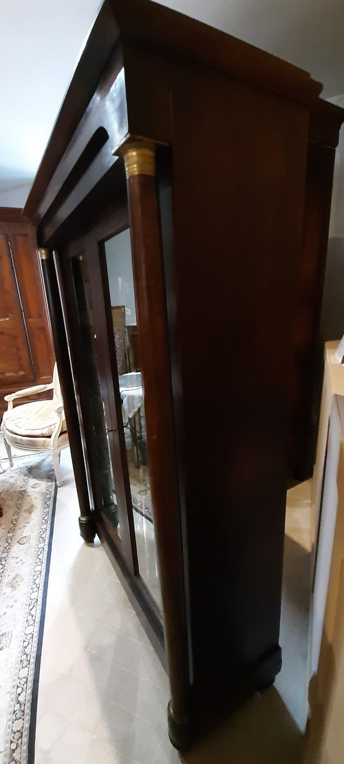 Bibus Empire Mahogany Library Display Case - 19th Century