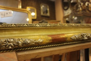 Antique Rectangle Mirror Patina And Gold 78 X 96