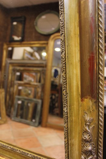 Antique Rectangle Mirror Patina And Gold 78 X 96